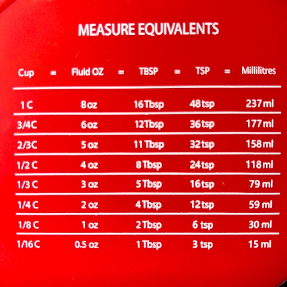 New Silicone Bowl Scraper Cooking Measurements Conversion Cup Oz TBSP TSP ML